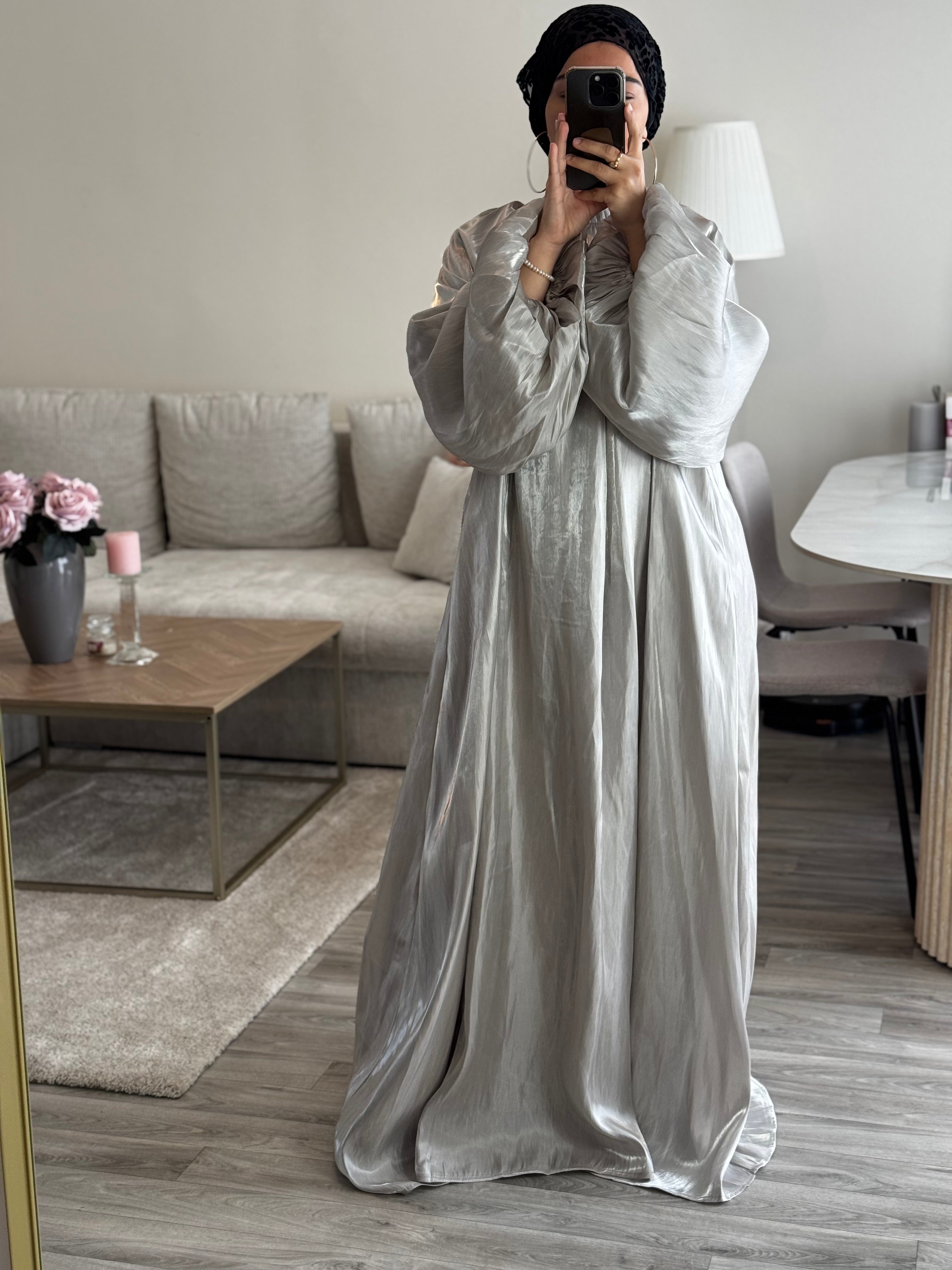 Robe de soirée perle