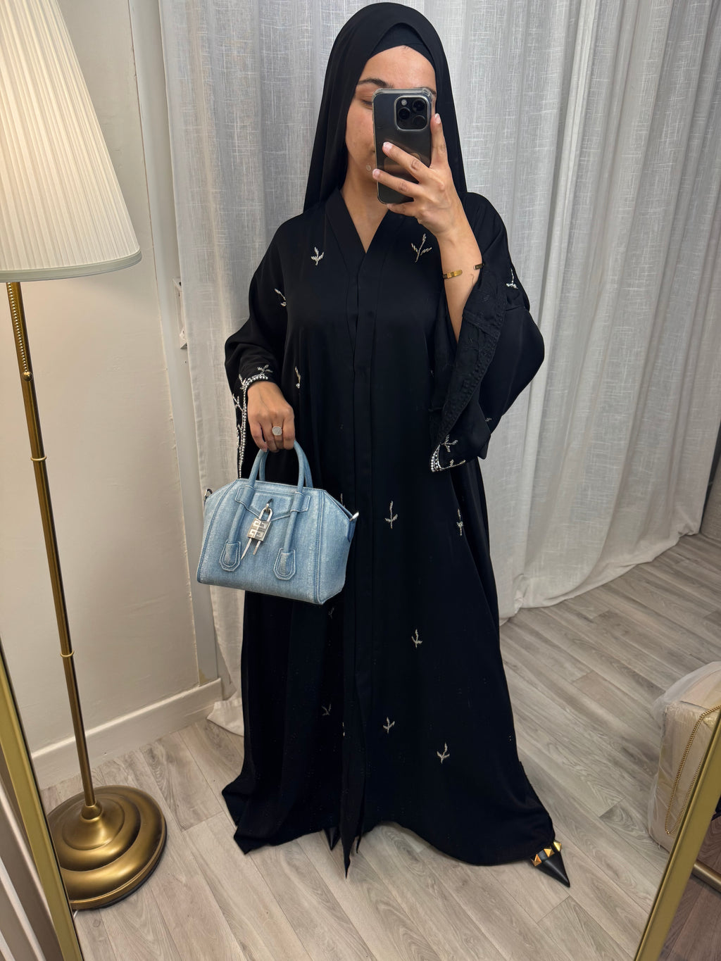 Abaya à manches évasées