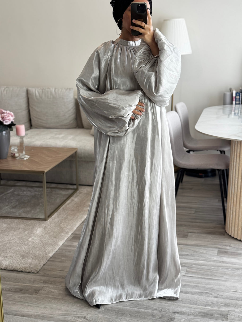 Robe de soirée perle
