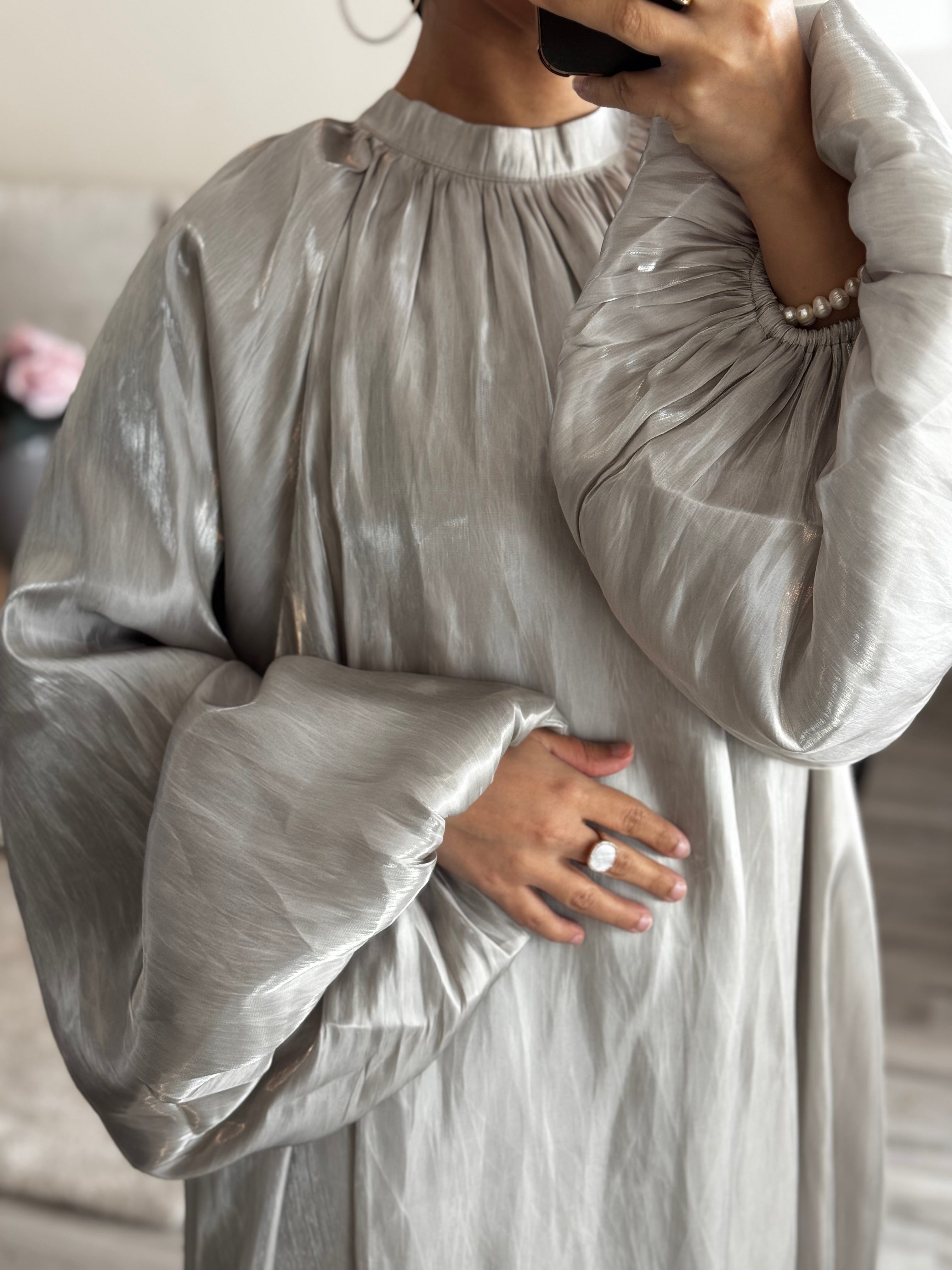 Robe de soirée perle